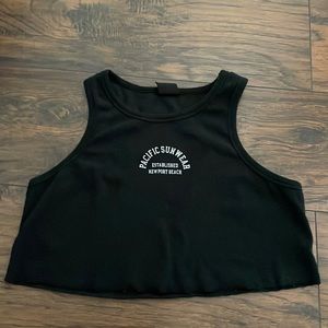 Pacsun Cropped ribbed tank top